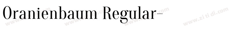 Oranienbaum Regular字体转换